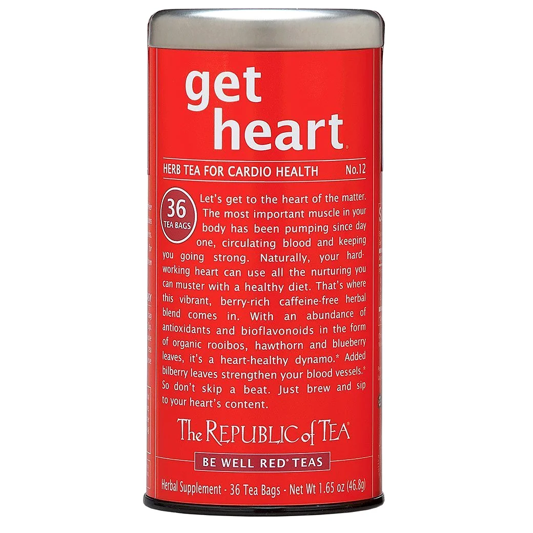 The Republic of Tea Get heart No.12 Herb Tea for Cardio Health - 30 Bags