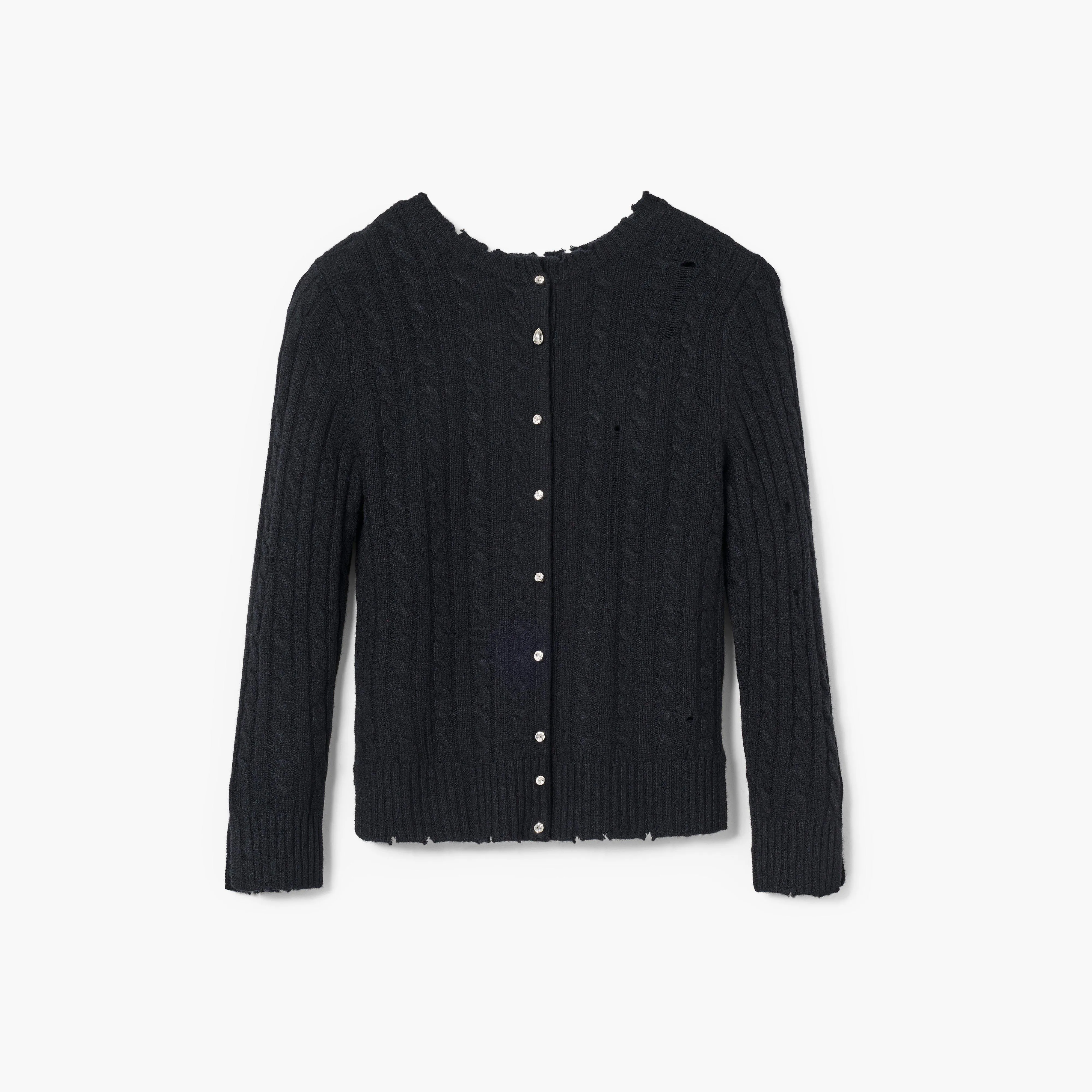 The Shrunken Cashmere Cable Cardigan