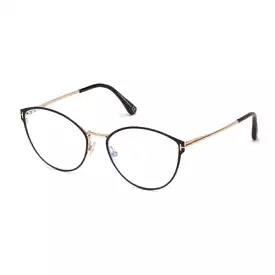 Tom Ford FT5573-B Eyeglasses Black/Rose Gold / Clear Lens