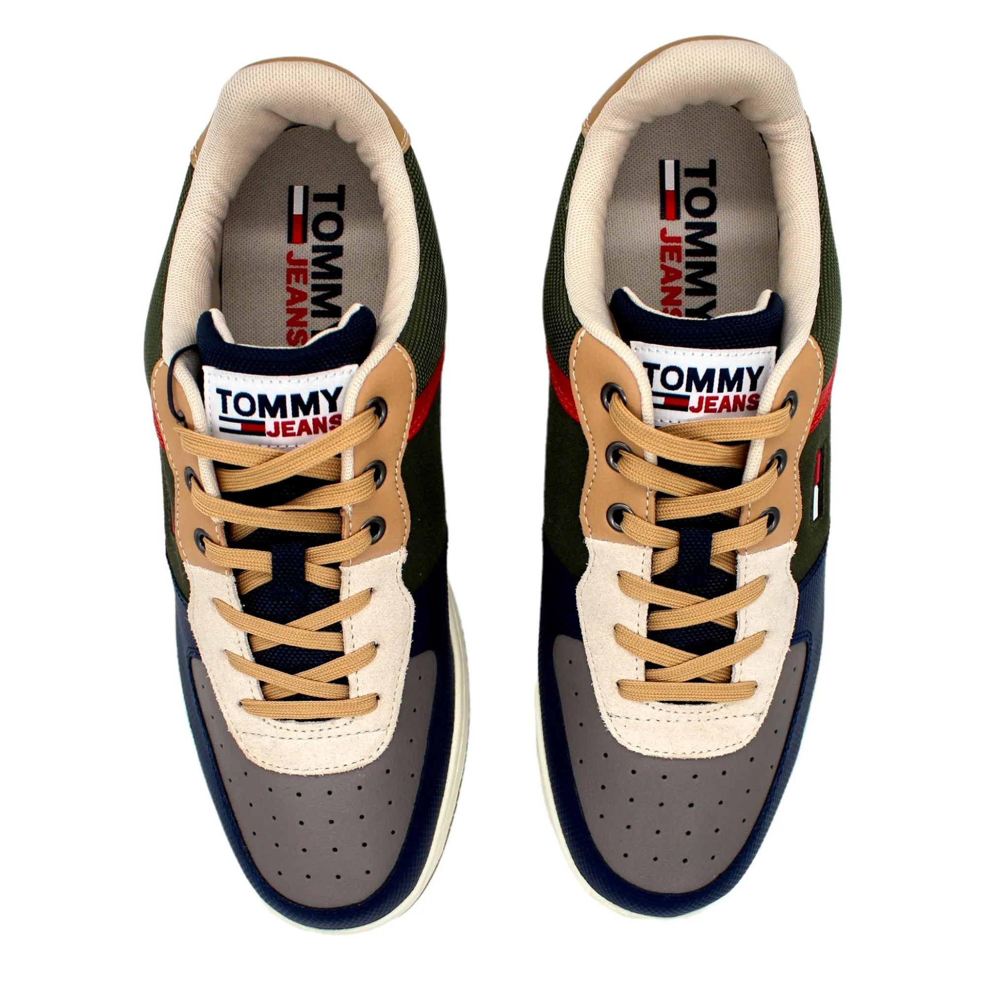 Tommy Jeans Green and Blue Trainers