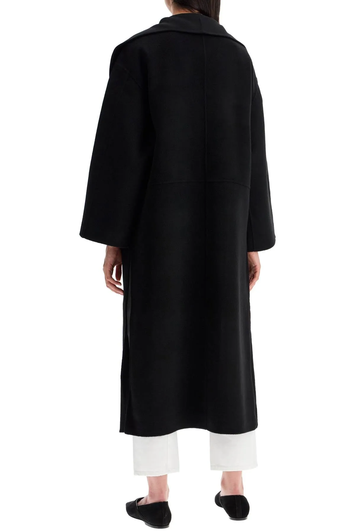 Toteme Signature Wool Cashmere Coat   Black