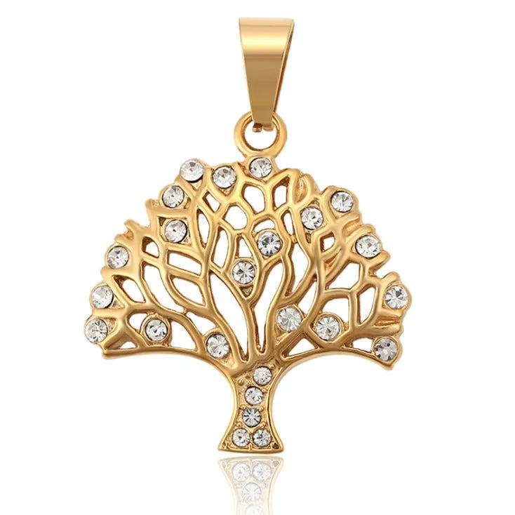 Tree of Life Pendant Necklace 24K Gold plated