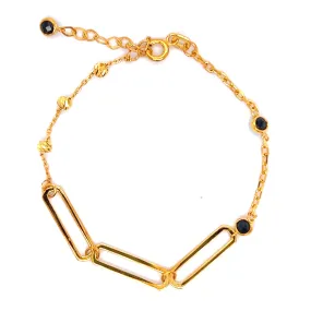 Trio of Paperclips 22K Gold Bracelet