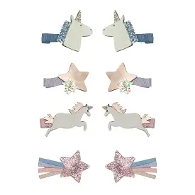 Unicorn and Star Hair Clips - Set of 2