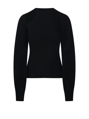 WOMAN FEDERICA TOSI BLACK WOOL SWEATER