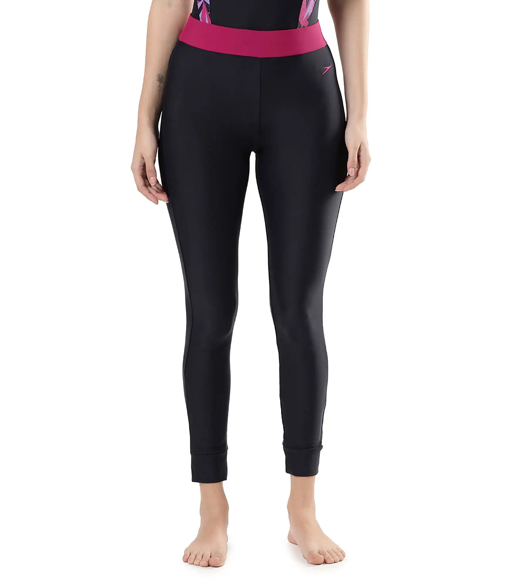 Women's Solid Swim Capri   - True Navy  &  Berry