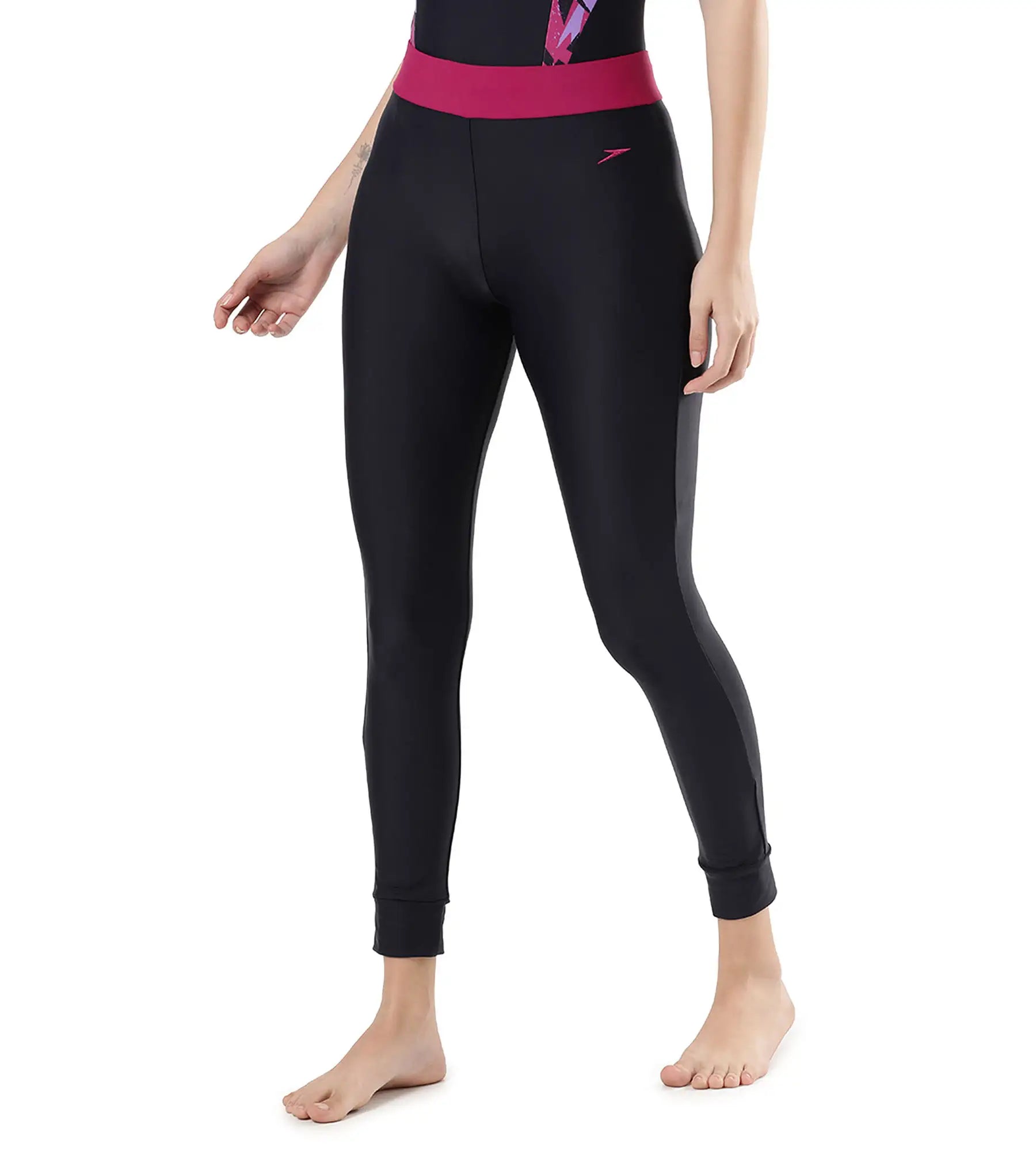 Women's Solid Swim Capri   - True Navy  &  Berry