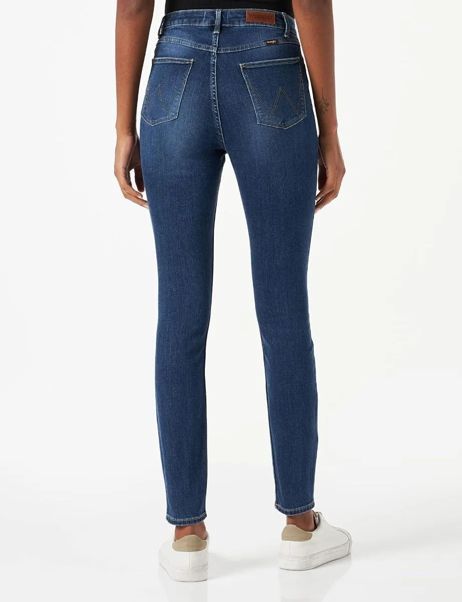 Wrangler High Rise Skinny Stretch Jeans Marina