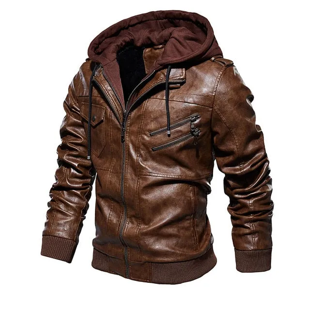 Xituodai Mens Leather Jackets 2020 Winter New Casual Motorcycle PU Jacket Biker Leather Coats European Windbreaker Genuine Leath