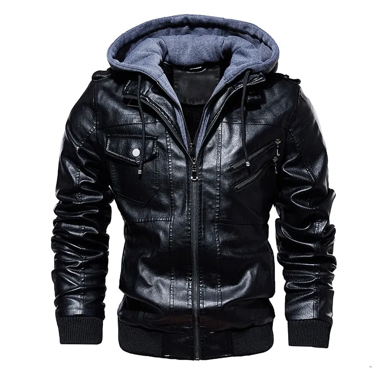 Xituodai Mens Leather Jackets 2020 Winter New Casual Motorcycle PU Jacket Biker Leather Coats European Windbreaker Genuine Leath