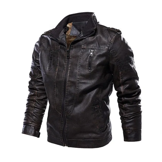 Xituodai Mens Leather Jackets 2020 Winter New Casual Motorcycle PU Jacket Biker Leather Coats European Windbreaker Genuine Leath