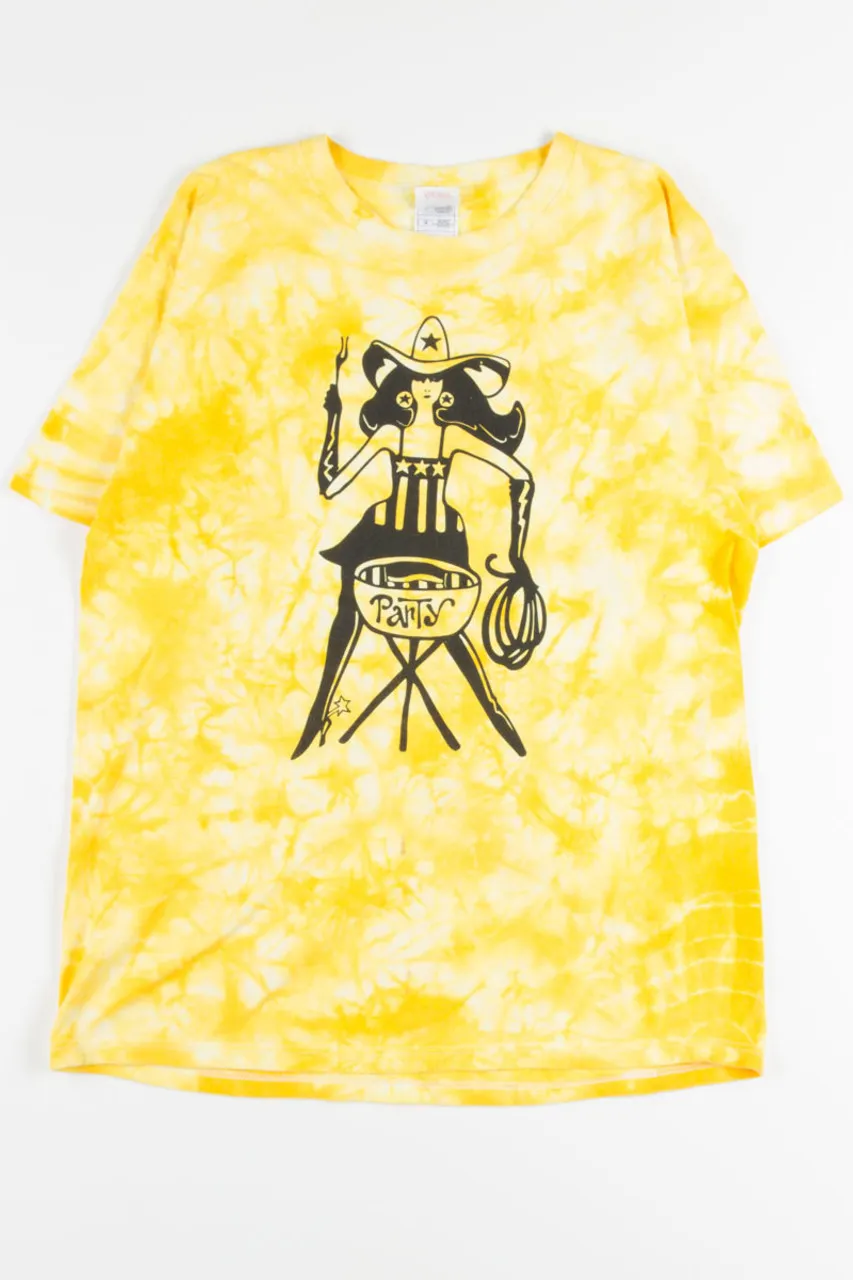 Yellow Grill Cowgirl Tie Dye Tee 1